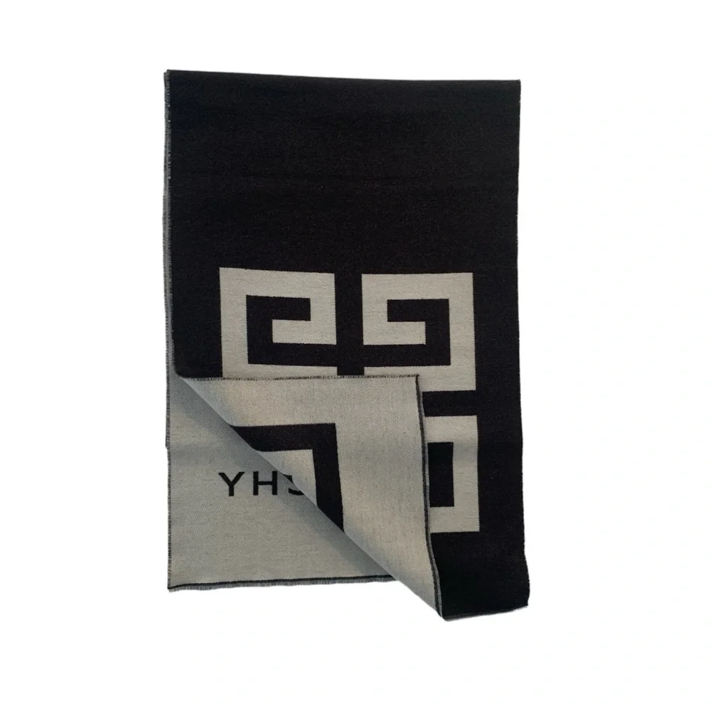 🔥🔥🔥 GIVENCHY Reversible jacquard-knit wool and silk-blend scarf🔥🔥🔥 - Picture 4 of 8
